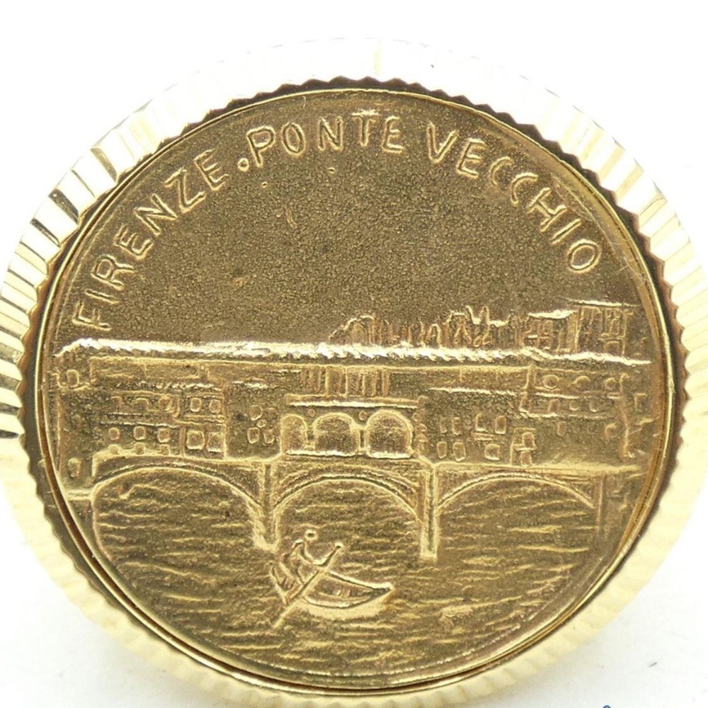 Bellezza Italy Firenze/Ponte/Vecchio Size 8.5 Gold Mens Ring